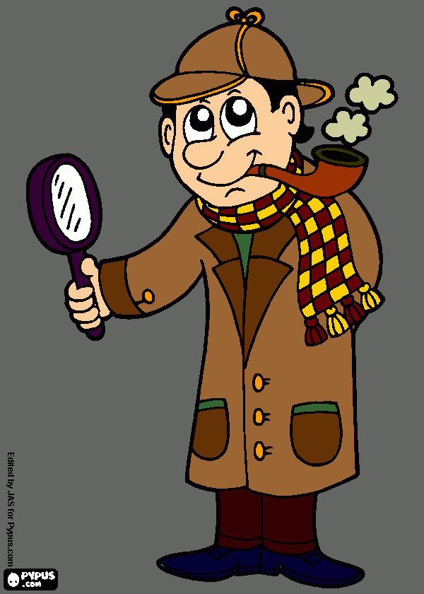 sherlock coloring page