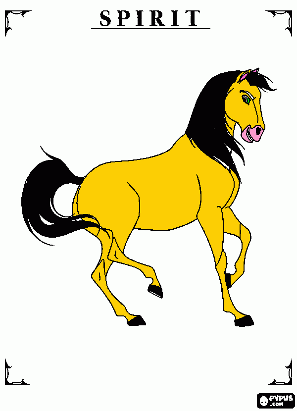 simarono zirgas coloring page