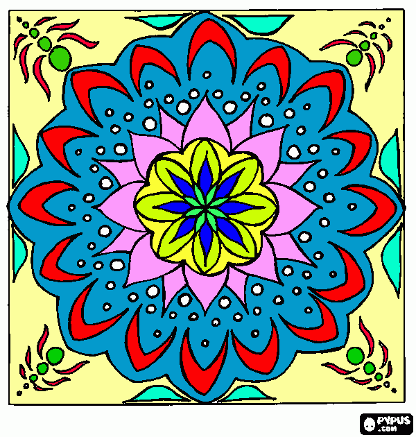 simonos mandala coloring page