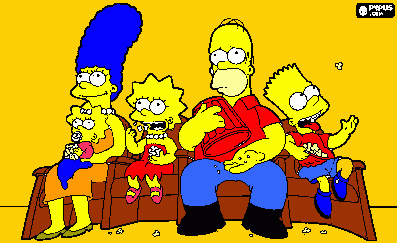 simpsonu seiminėle coloring page
