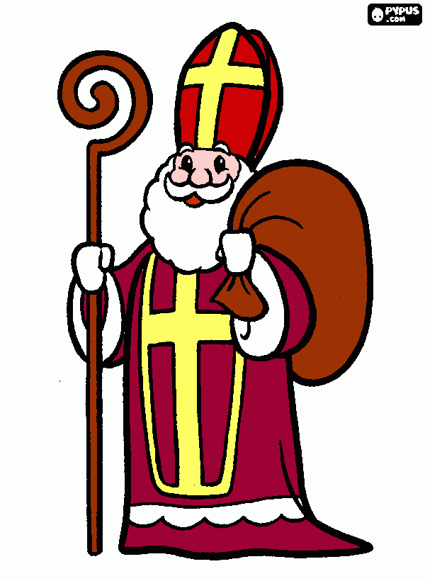 Sinter Klaas coloring page
