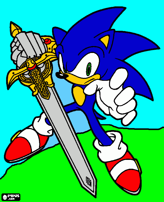 sir sonic coloring page