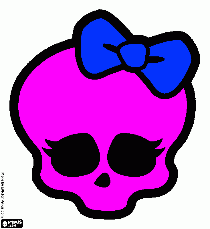 skeleton head coloring page