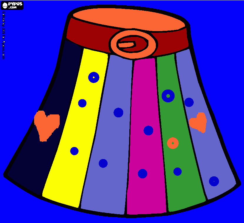 skirt picture coloring page