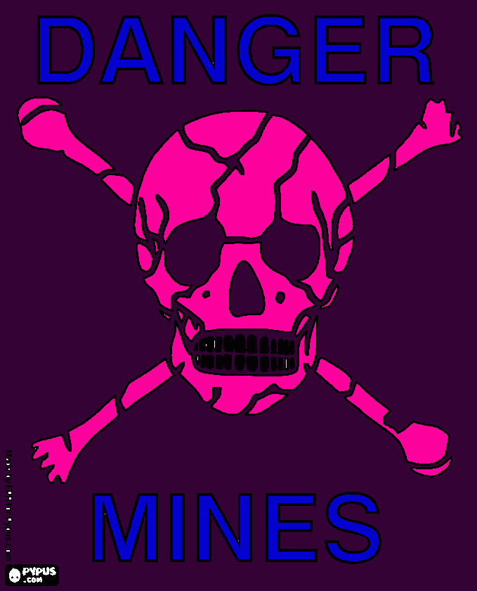 skulls coloring page