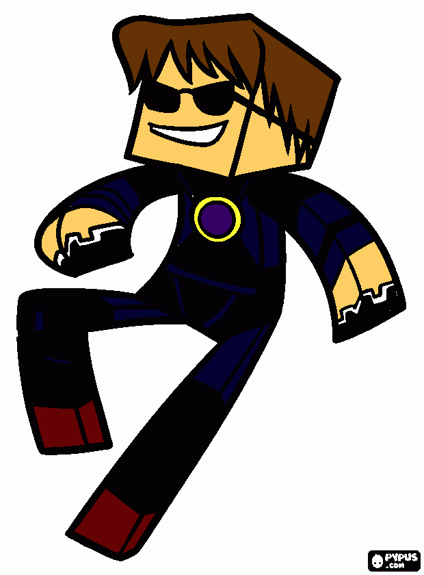 Sky from MineCraft coloring page