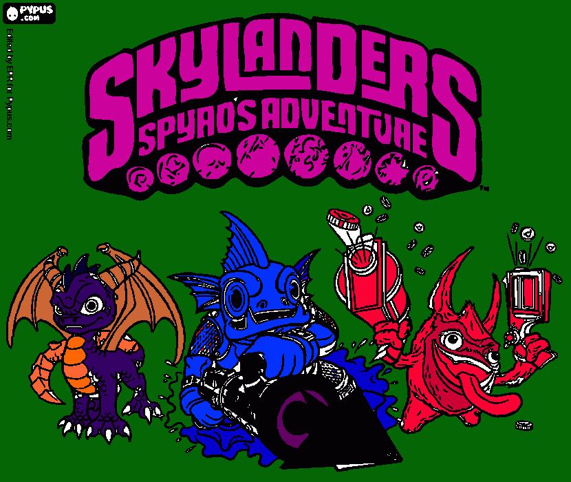 sky landers coloring page