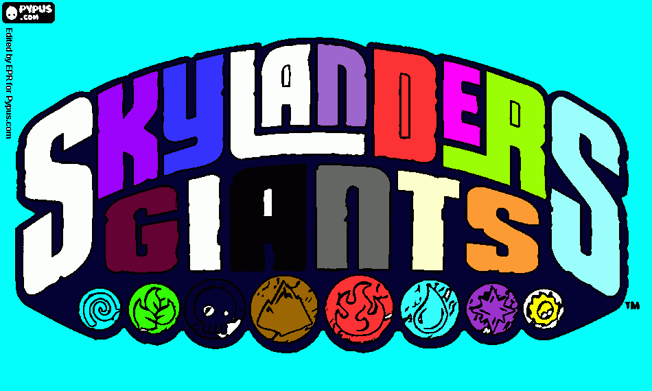 skylanders giants coloring page