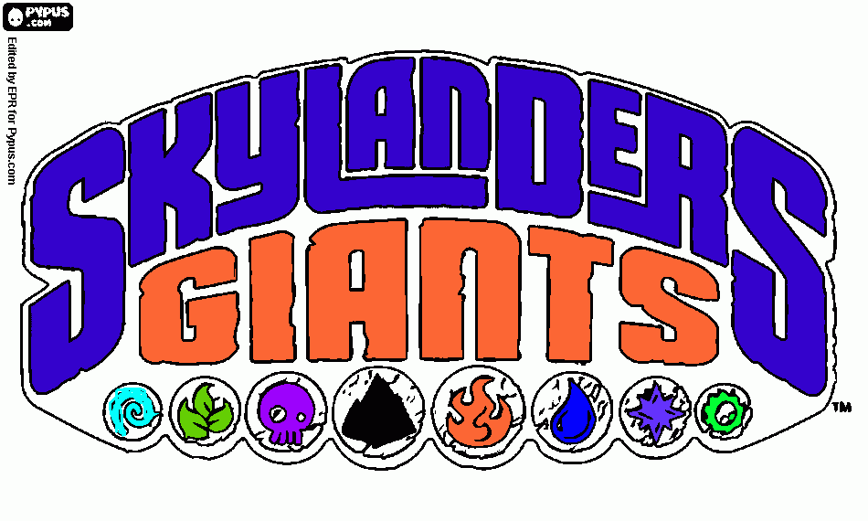 skylanders logo coloring page