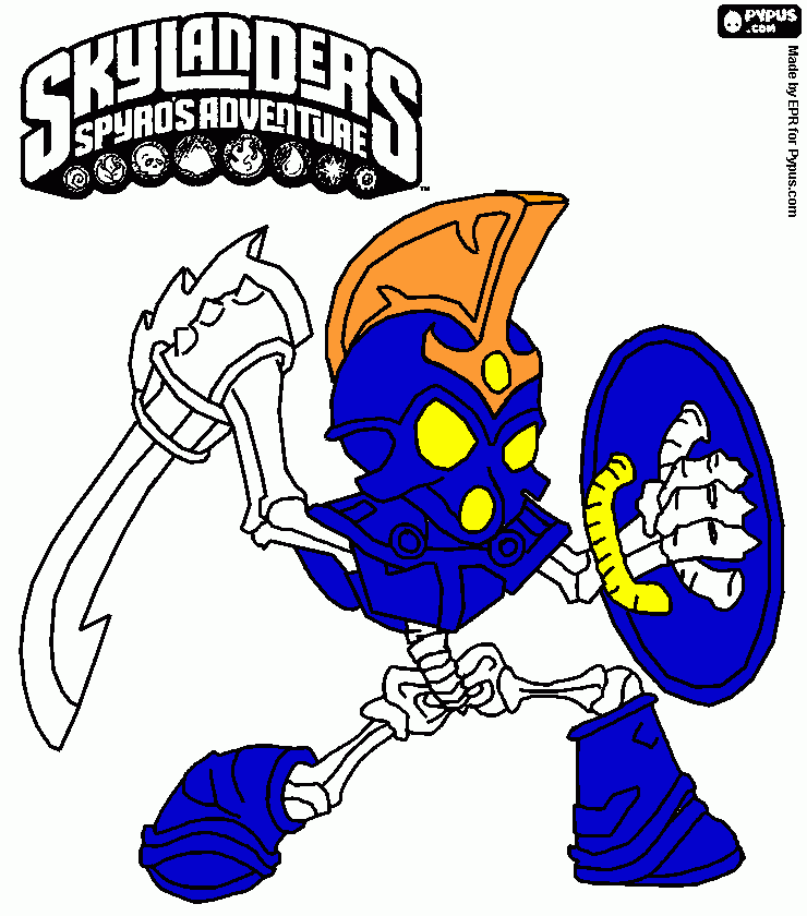 skylanders pitcure,chop-chop coloring page
