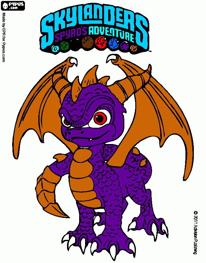 skylanders spyro coloring page