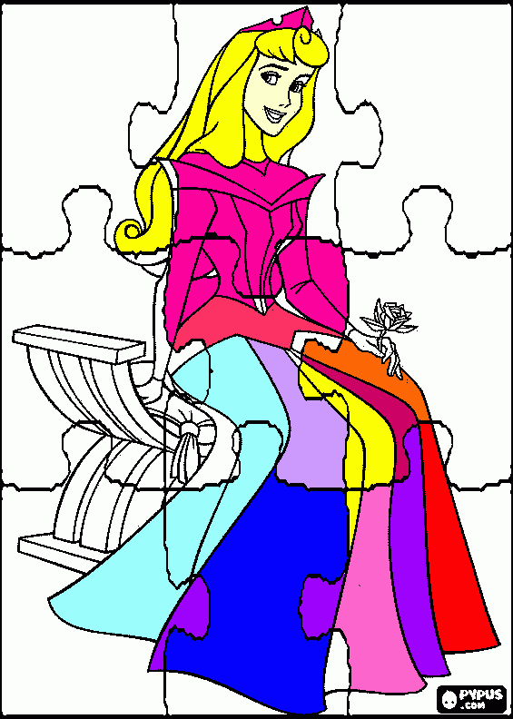 sleep beauty coloring page