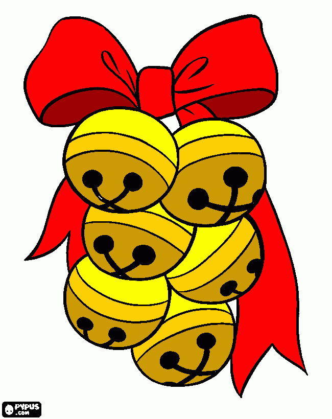 sleigh bells coloring page