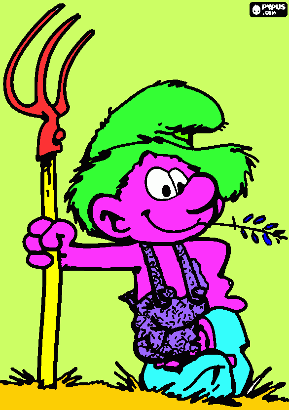 Smurfy picture(: coloring page