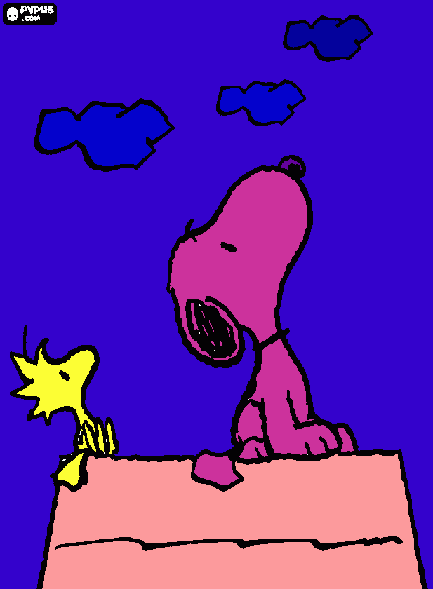 SNOOPY GANGS coloring page