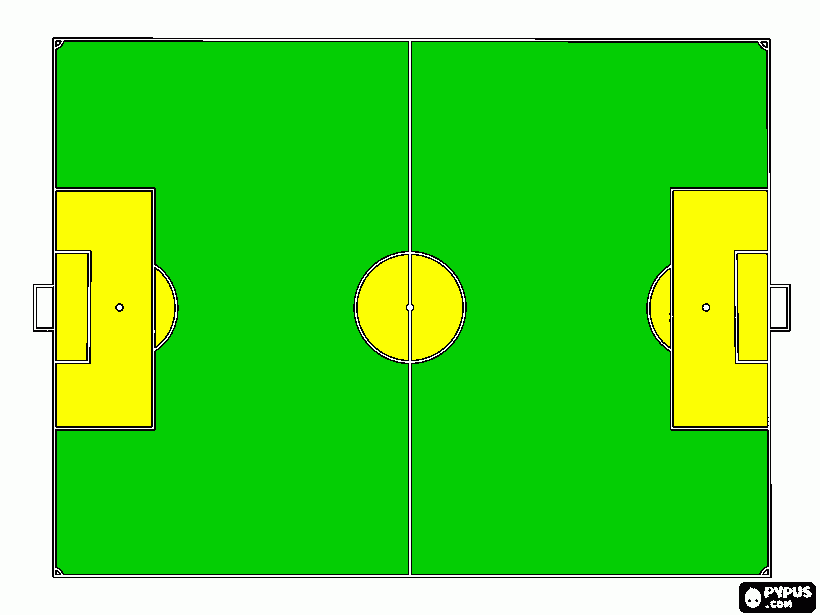 soccerfield coloring page