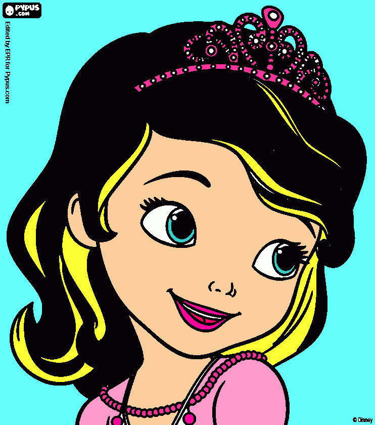 sofia , the disney coloring page