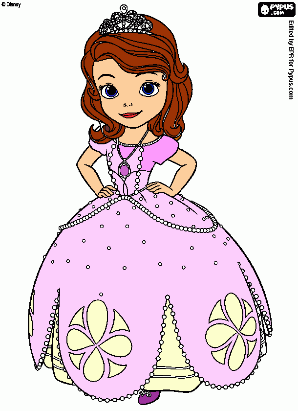 Sofia the first coloring coloring page