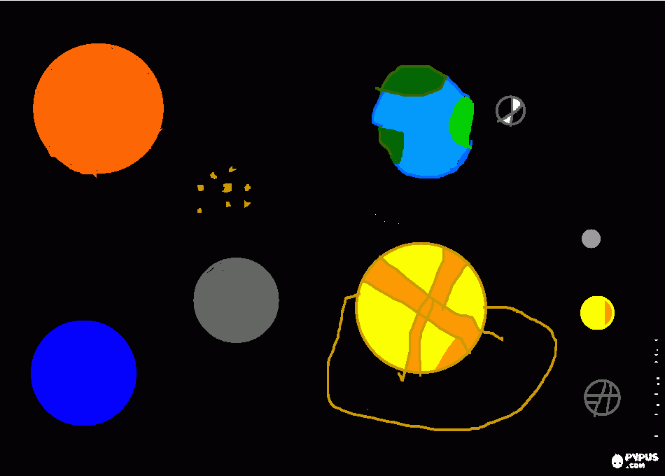 Solar system coloring page