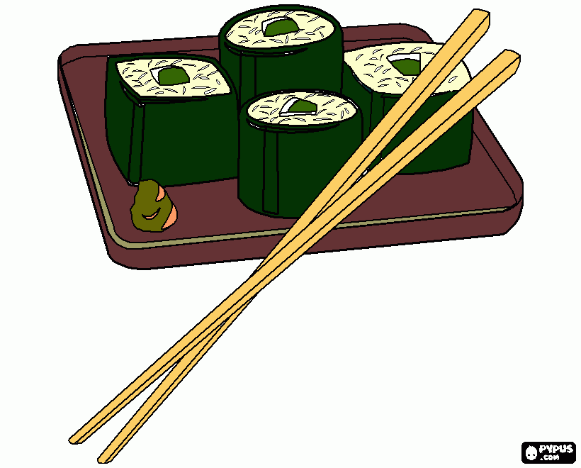 Some Sushi for YOU coloring page