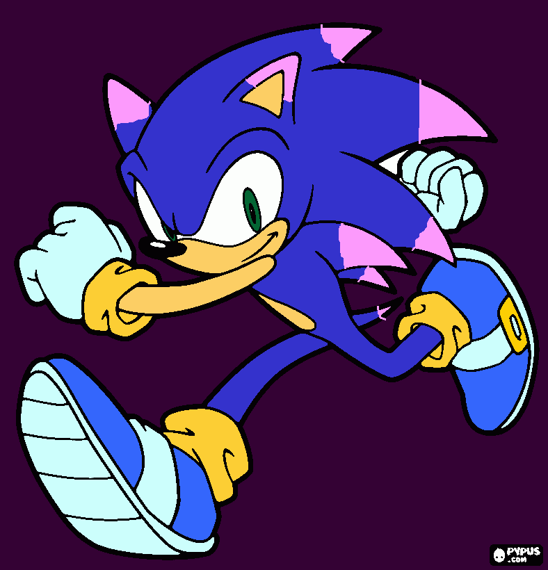 sonamy's son speedy coloring page