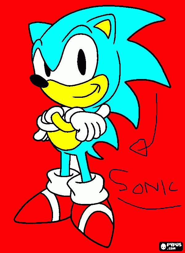 Sonic!!!!!!!! coloring page
