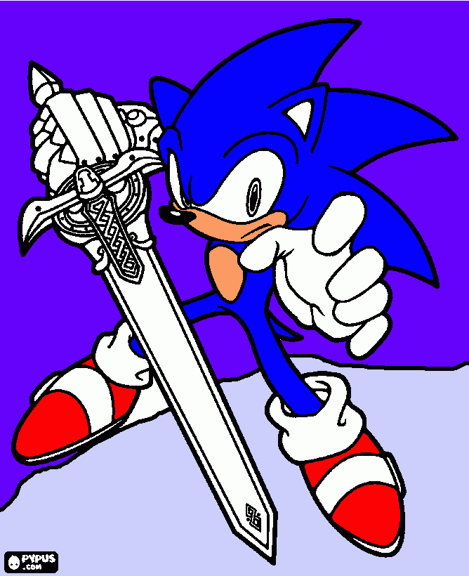 Sonic and the dark night coloring page