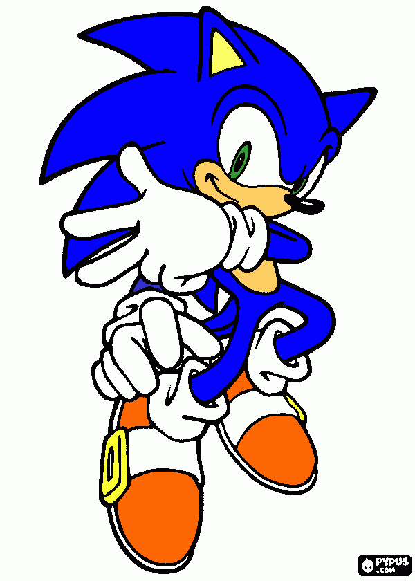 Sonic Birthday Party coloring page