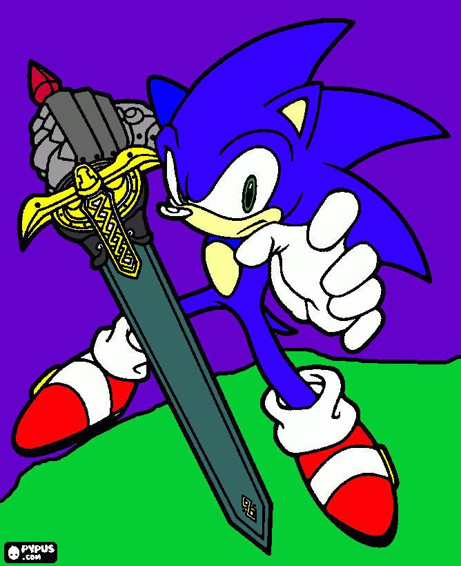 sonic birthday coloring page