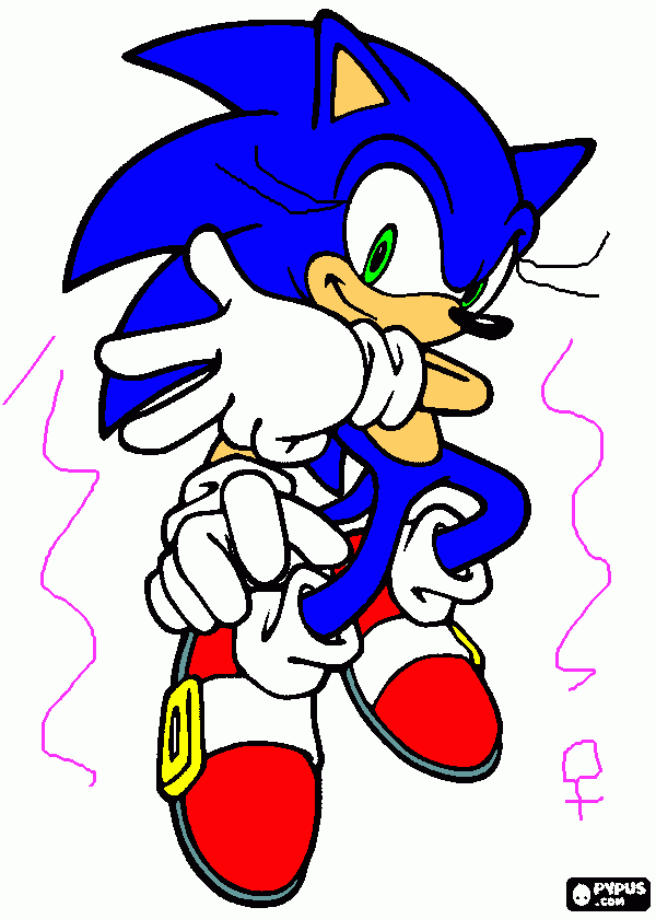 sonic -ból lány lett coloring page