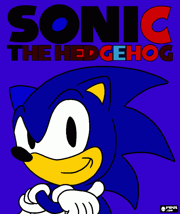 Sonic drawing coloring page