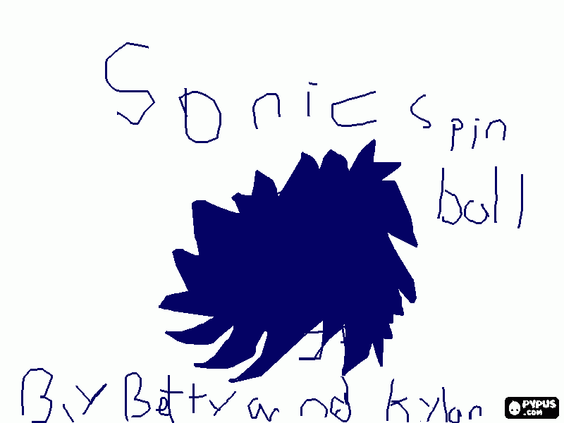 sonic the heghog spin ball coloring page