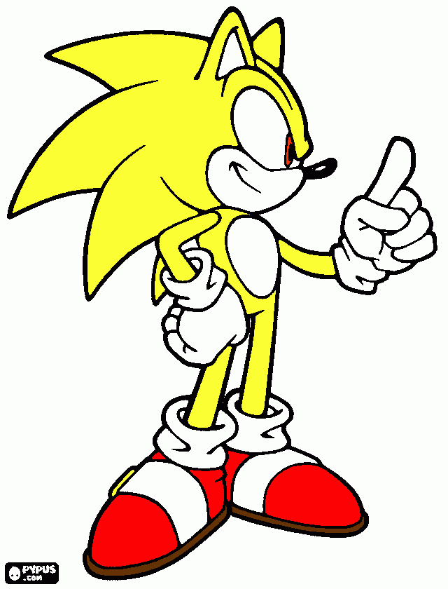 sonic the hog coloring page