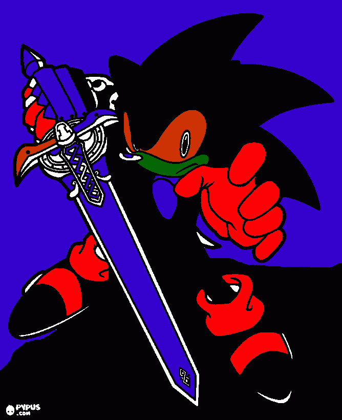 sonic x coloring page