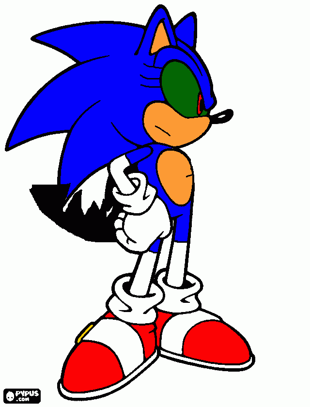 Sonica coloring page