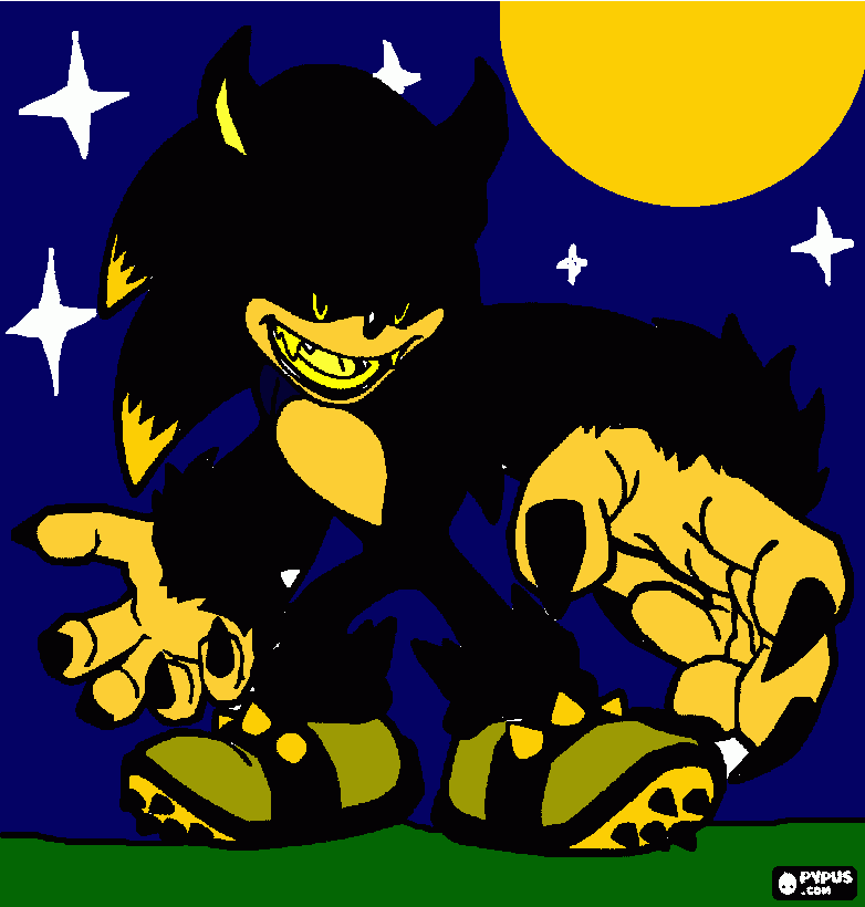 Sonic.brokenthe NightProwler coloring page