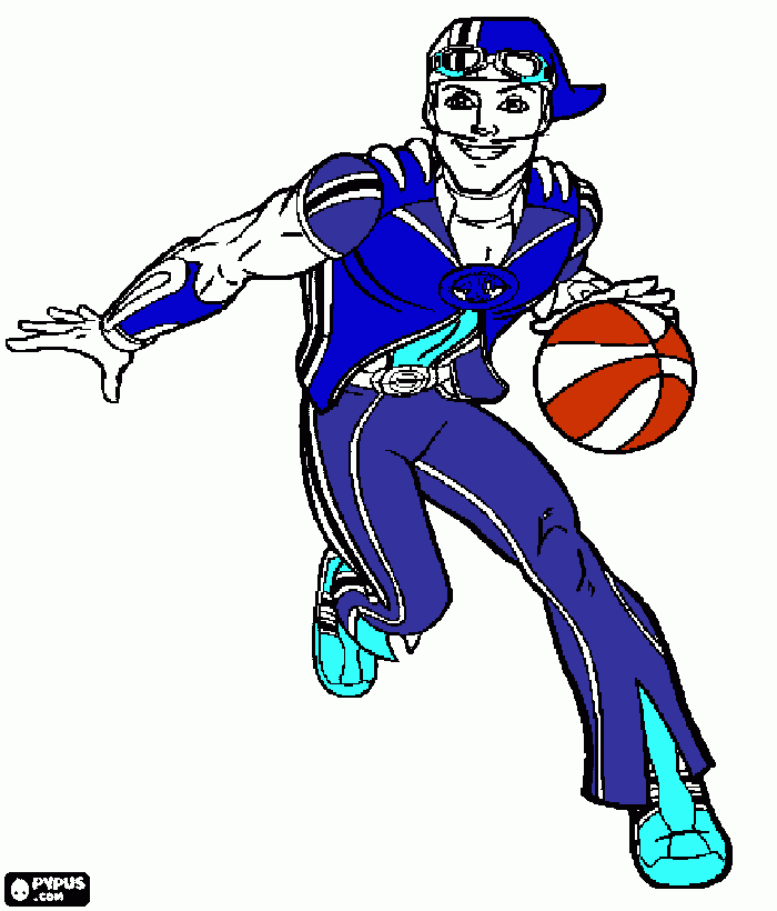 Spartacus playing basketball coloring page