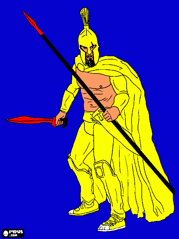 sparticas  soldger coloring page