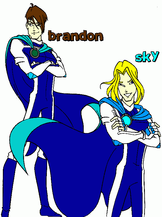 Speacialists:Sky and brandon coloring page