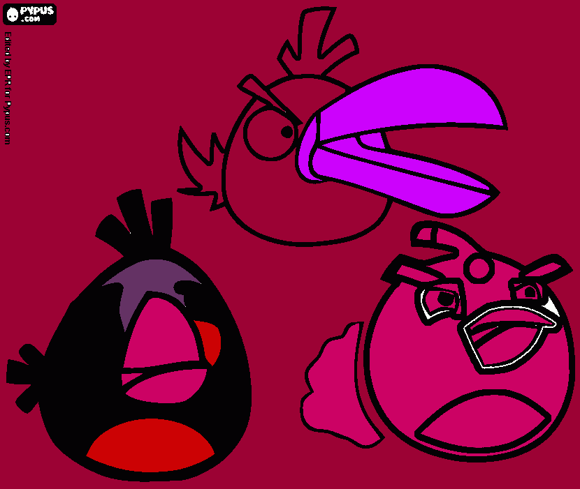 Spider man angry birds! coloring page