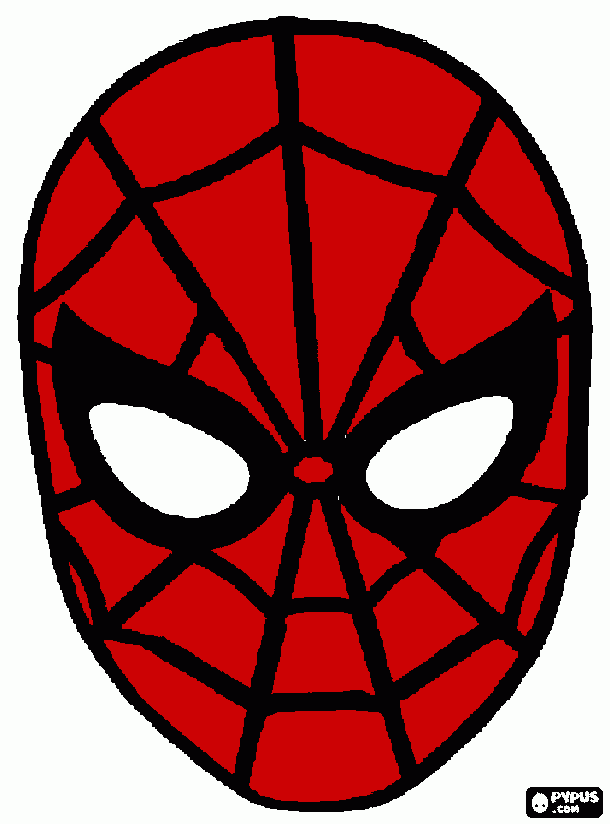 SPIDERMAN MASK coloring page