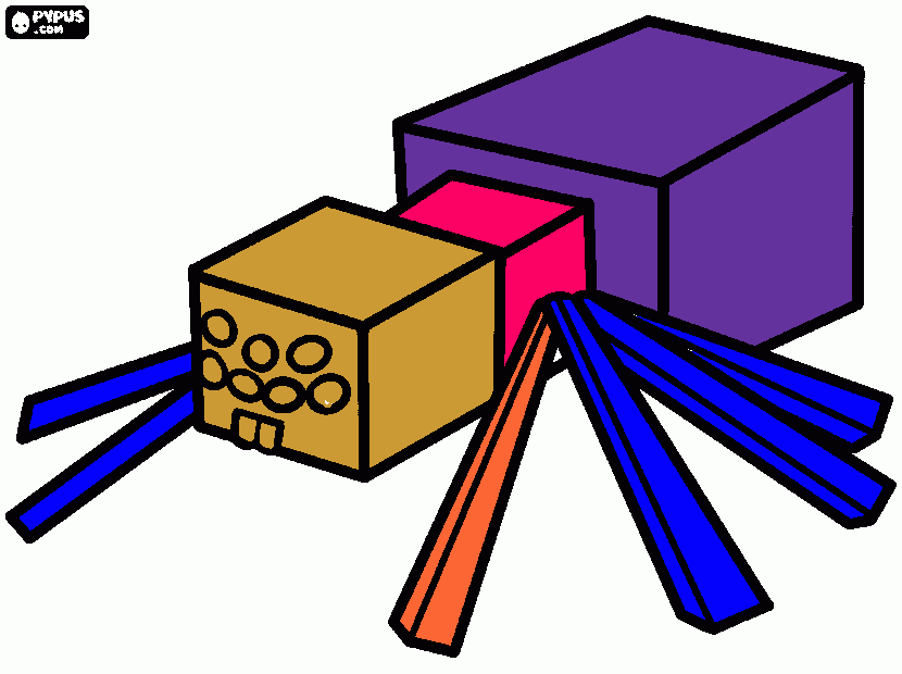 spiders coloring page