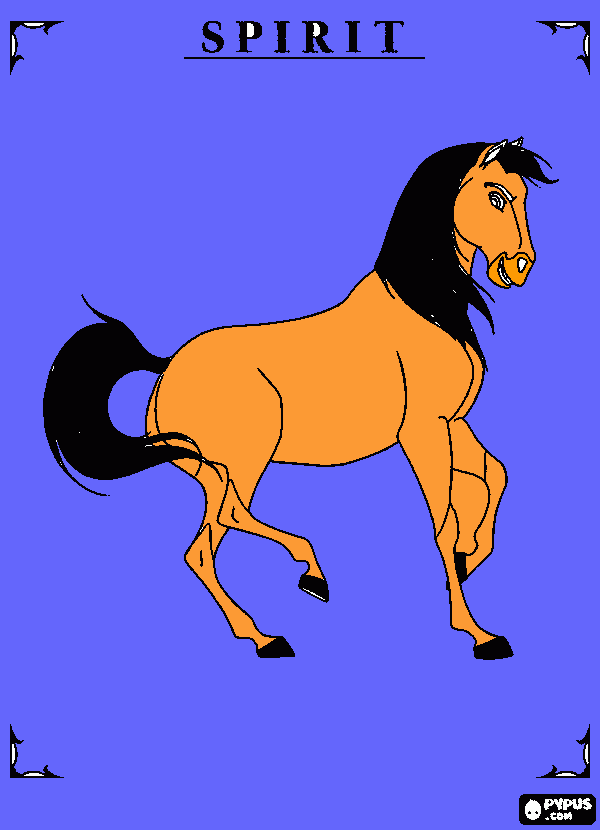 Spirit color coloring page