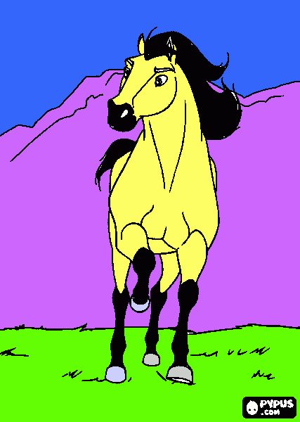 Spirit running coloring page