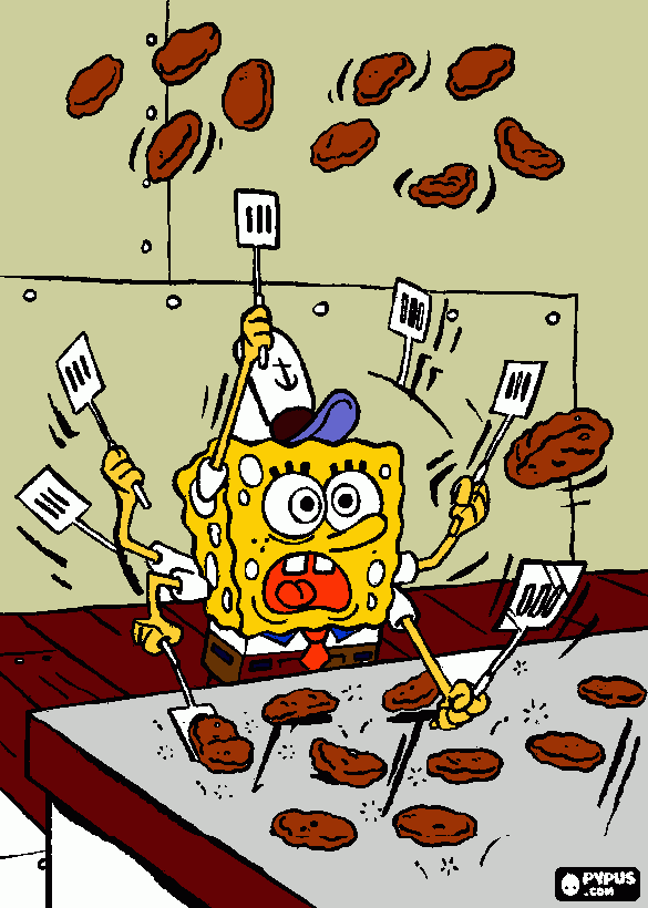 sponge coloring page