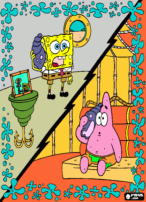 spongebob coloring page