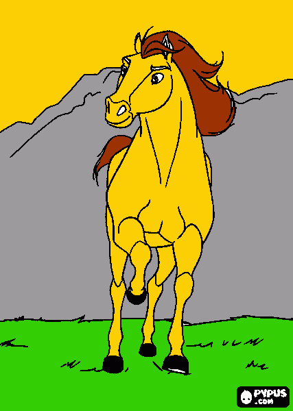 sprit running coloring page