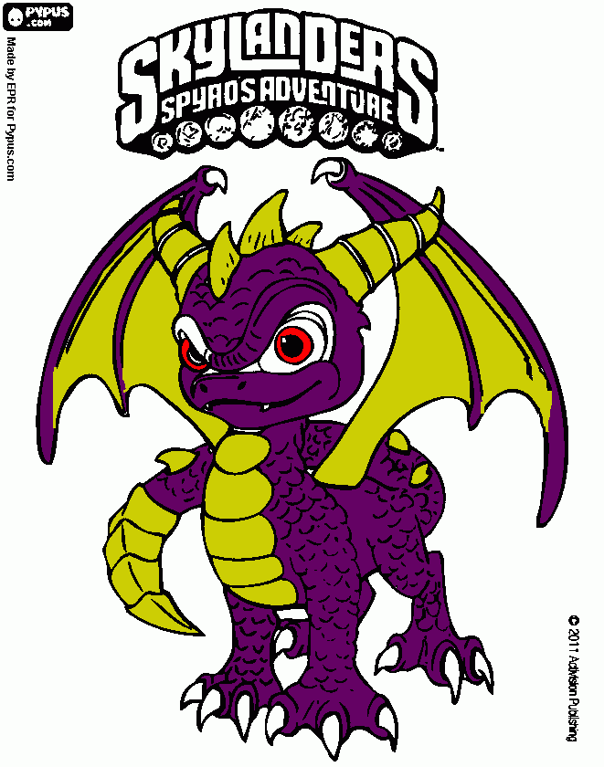 spyro coloring page