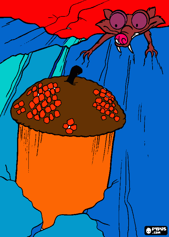 squirrel lost his nut. coloring page