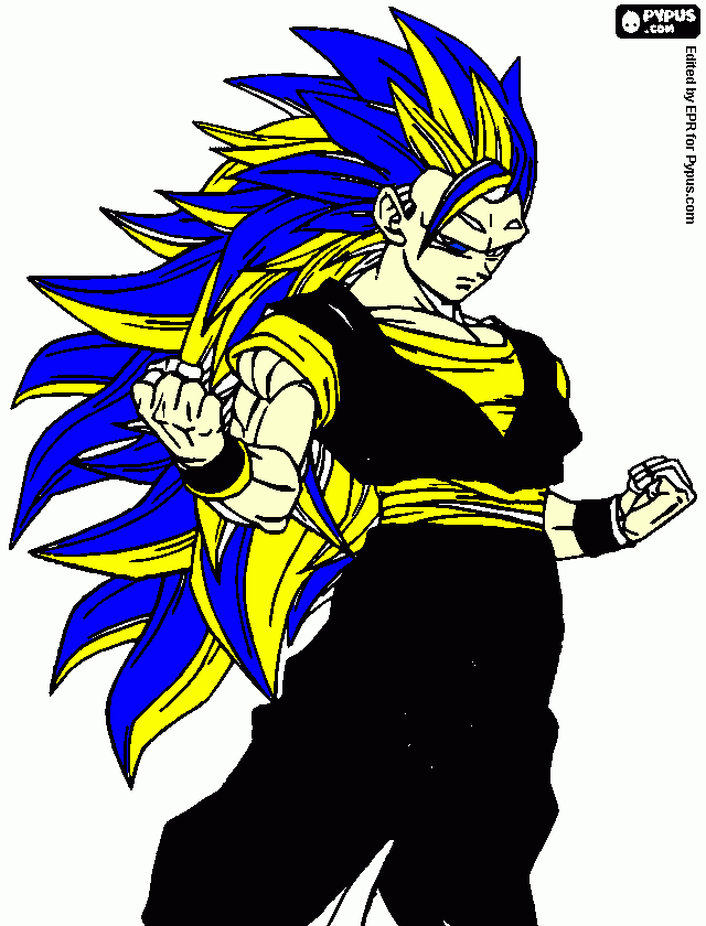 ss3 goku coloring page